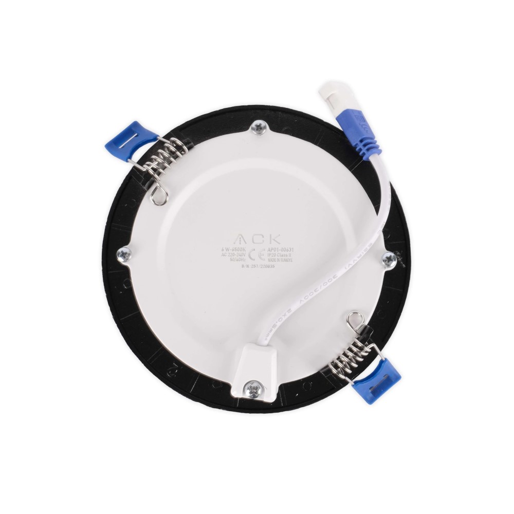 ACK 6 W Led Panel - Beyaz Işık (6500K) - Siyah Kasa - Yuvarlak - Sıva Altı - AP01-00631 ACK 6 W Led Panel - Beyaz Işık (6500K) - Siyah Kasa - Yuvarlak - Sıva Altı - AP01-00631