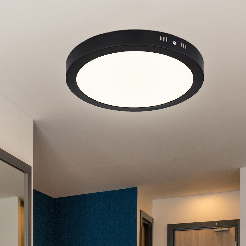 CATA 18 W Led Panel - Gün Işığı (3000K) - Siyah Kasa - Yuvarlak - Sıva Üstü - CT-5235G CATA 18 W Led Panel - Gün Işığı (3000K) - Siyah Kasa - Yuvarlak - Sıva Üstü - CT-5235G